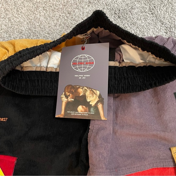 New Coursemys Aelfric Eden Men's L 90s Patchwork Multicolor Corduroy Cargo Pants - Picture 7 of 14